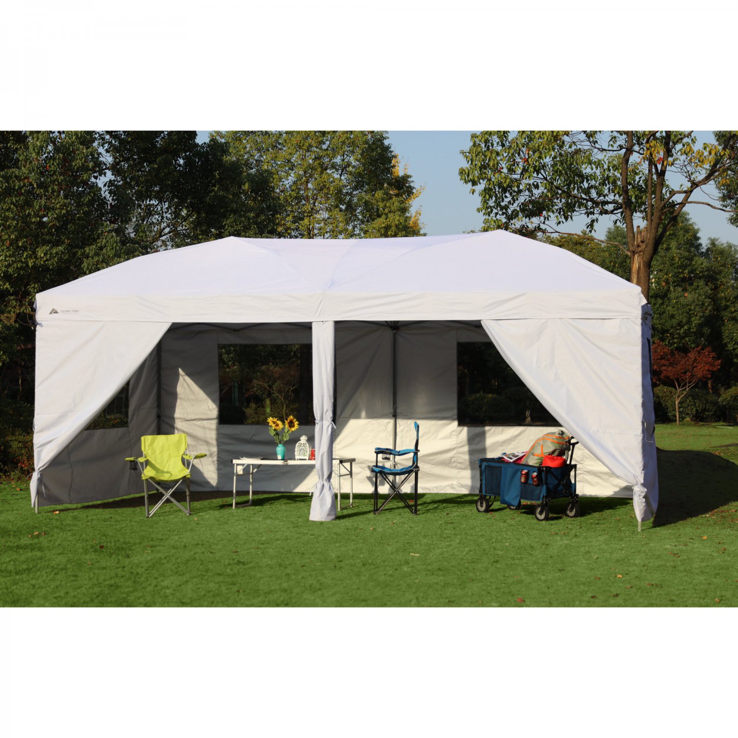 Ozark Trail 20' x 10' Straight Leg (200 Sq. ft Coverage), White