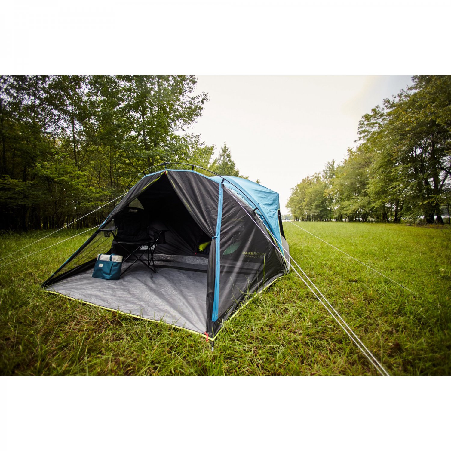 Coleman 6Person Carlsbad Dark Room Dome Camping Tent with Screen Room