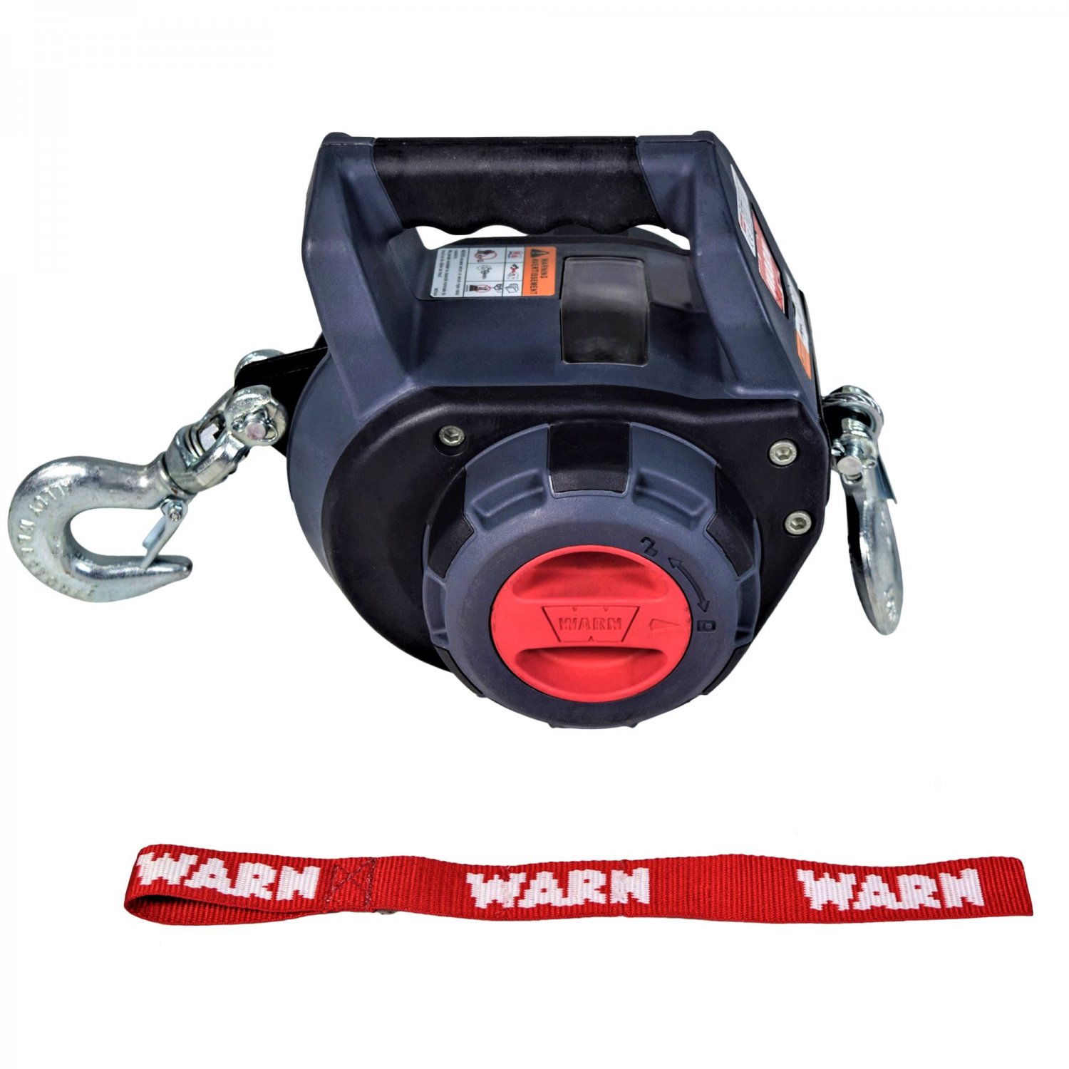 WARN 101570 Handheld Portable Drill Winch with 40 Foot Steel Wire Rope