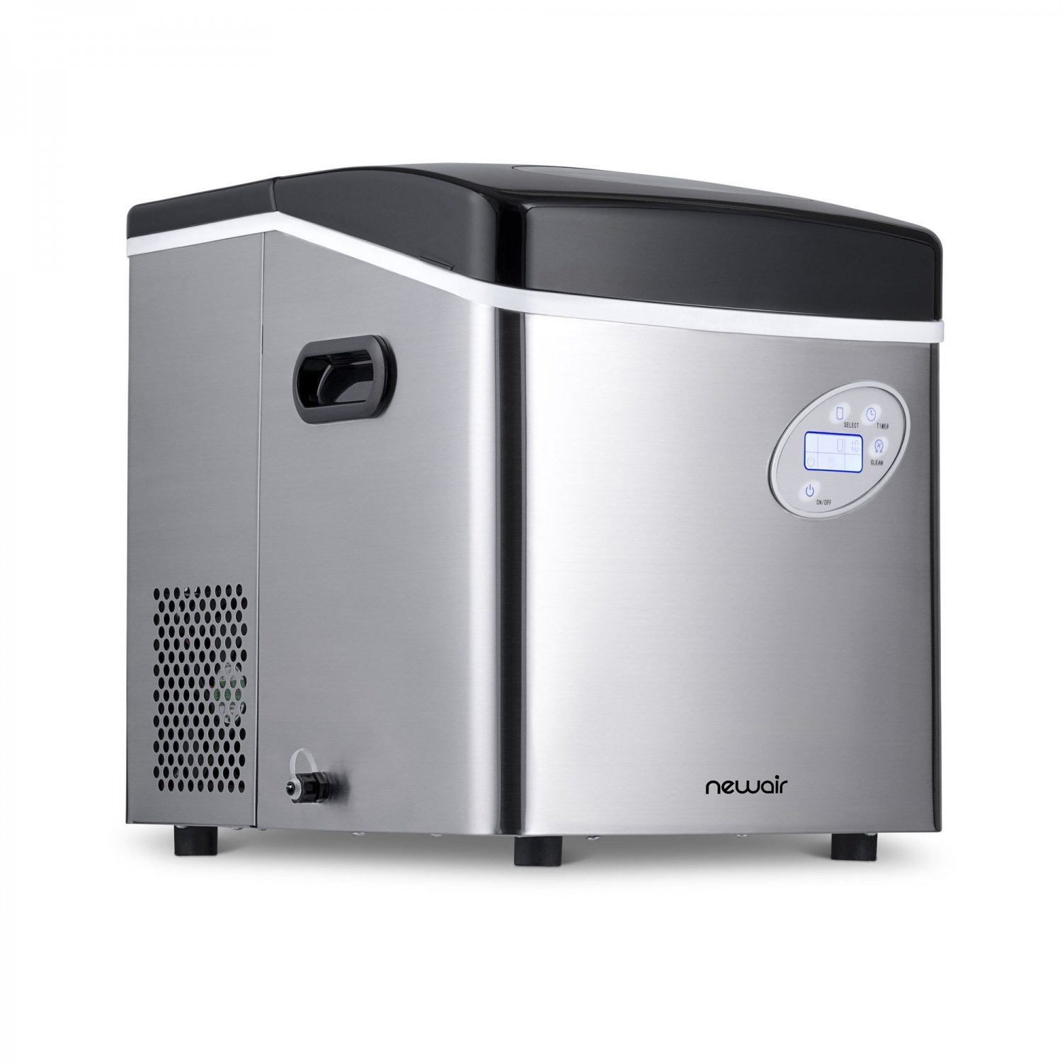 Newair 50lb. Stainless Steel Portable Ice Maker, 12 Cubes in Under 7 Minutes