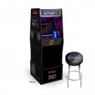 Arcade1UP TRON Arcade with Lit Marquee, Lit Deck Protector, Wifi, and Exclusive Stool Bundle