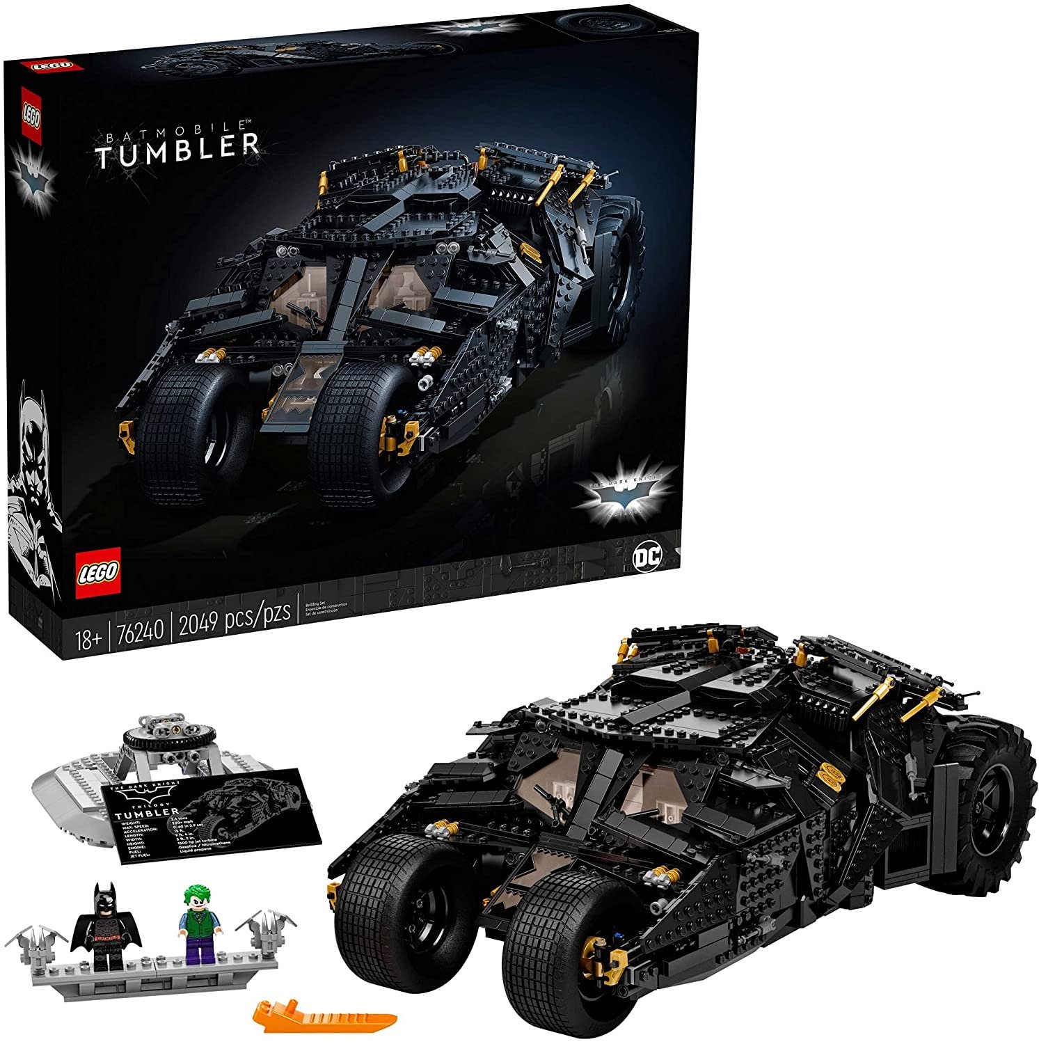 LEGO DC Batman Batmobile Tumbler 76240 Building Kit The Dark Knight (2,049 Pieces)
