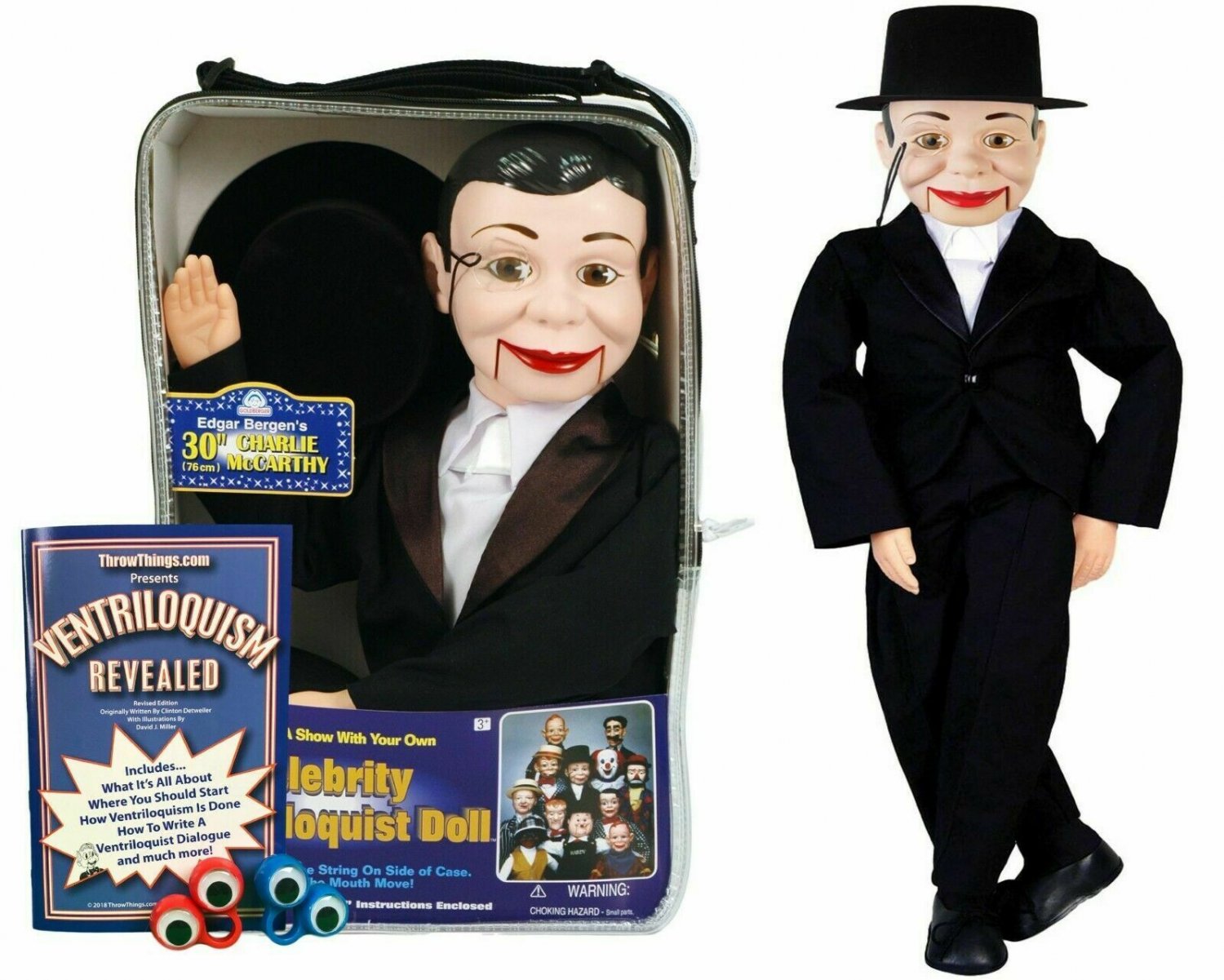 Charlie McCarthy Dummy Ventriloquist Doll Most Famous Celebrity Radio ...