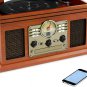 Victrola Nostalgic VTA-204B-MAH Classic 7-in-1 Bluetooth Record Player & Multimedia Center