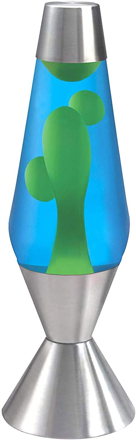16.3'' Lava Decor Lamp - Yellow/Blue/Silver