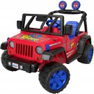 Power Wheels Spider-Man Jeep Wrangler Battery Powered 12V Ride On Vehicle