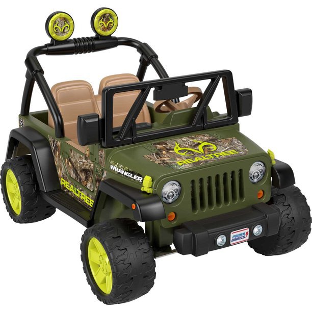 Power Wheels Realtree Jeep Wrangler Battery Powered 12V Ride On Vehicle