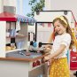 Little Tikes Real Wood Drive-Thru Diner 40-Piece Wooden Pretend Play Kitchen Toys Playset, Realistic
