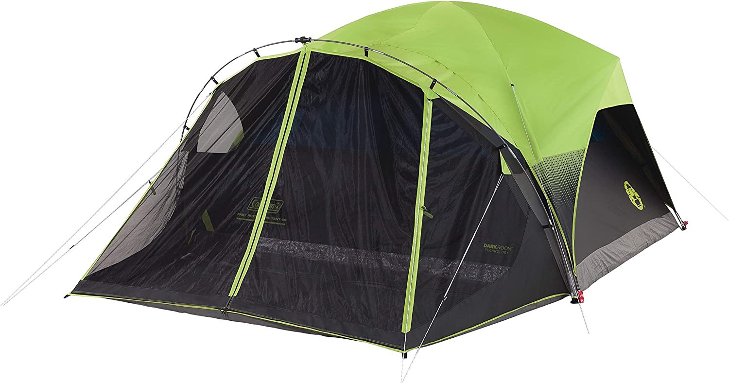 Coleman 4-Person Carlsbad Dark Room Dome Camping Tent with Screen Room, 2 Rooms