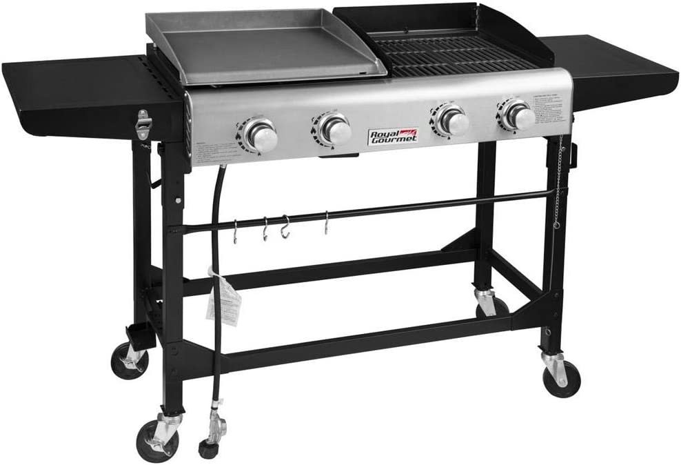 Royal Gourmet 4Burner GD401 Portable Flat Top Gas Grill and Griddle