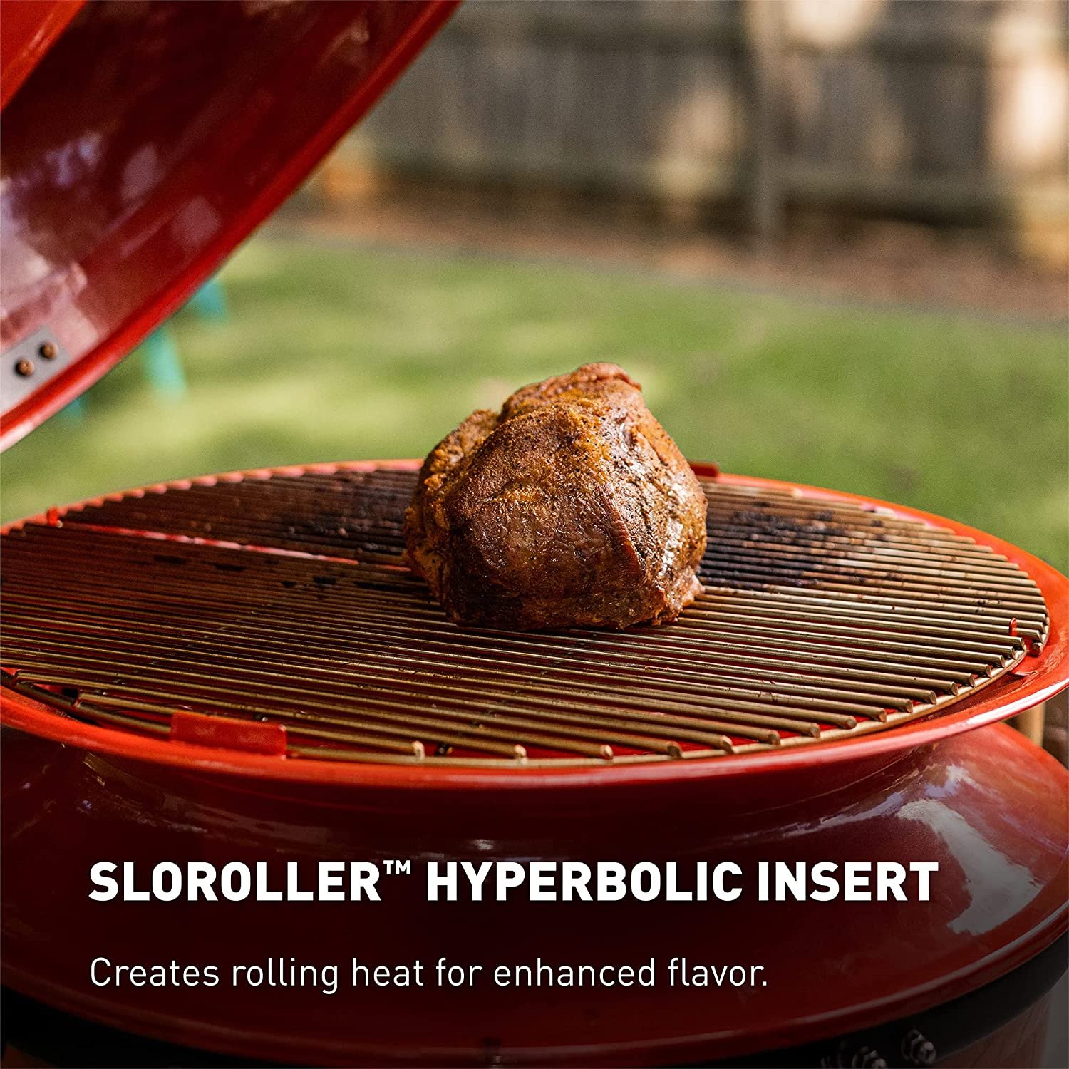 Kamado Joe Kettle Joe 22 in. Charcoal Grill in Red with Hinged Lid