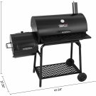 Royal Gourmet CC1830FC 30" Charcoal Grill with Offset Smoker, With Cover