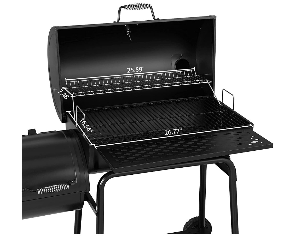 Royal Gourmet CC1830FC 30" Charcoal Grill with Offset Smoker, With Cover