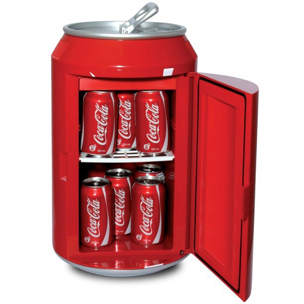 CocaCola 12 Can Portable Mini Refrigerator, Travel Thermoelectric Cooler