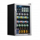 NewAir Premium Stainless Steel 126 Can Beverage Refrigerator & Cooler w SplitShelf Design, AB-1200X