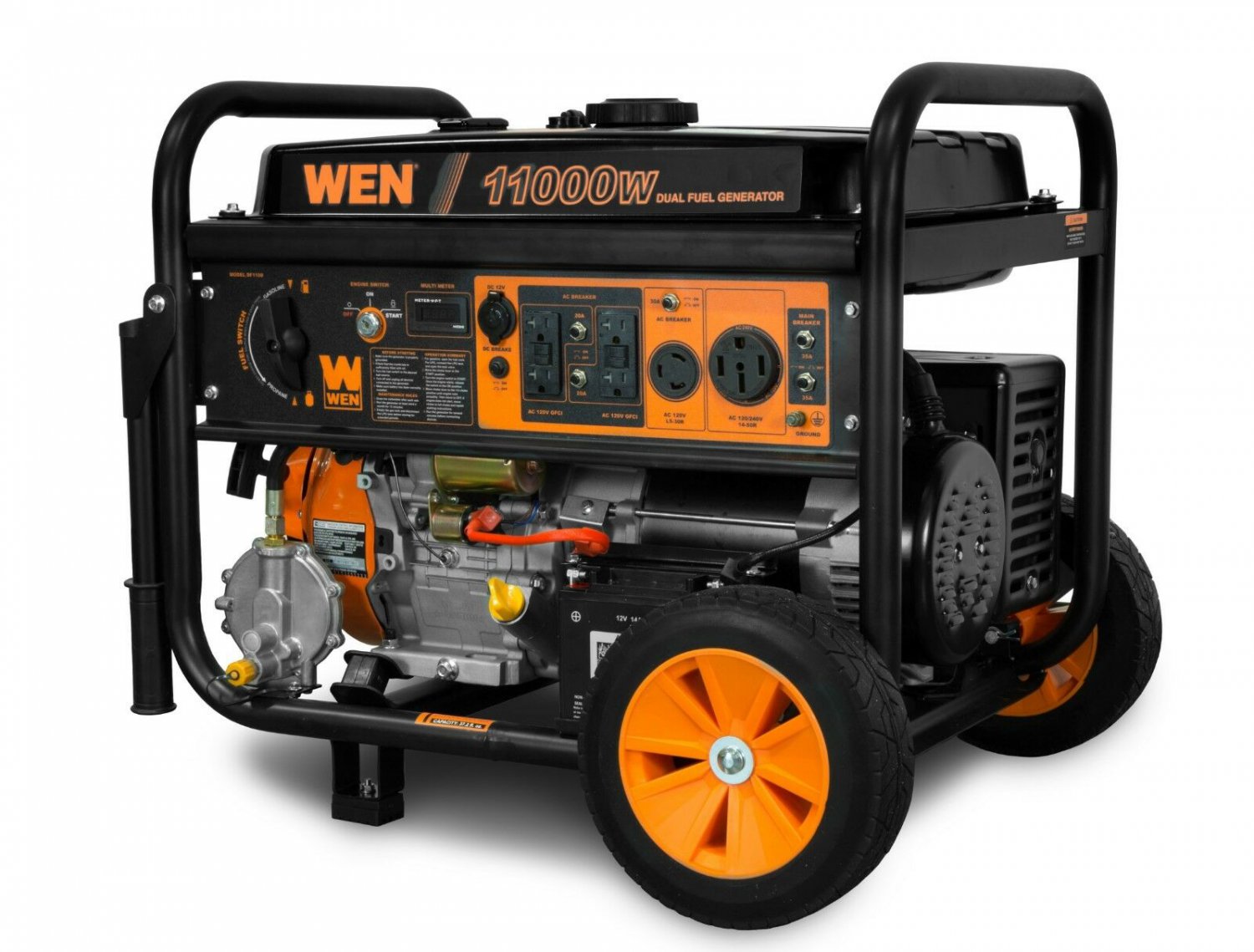 WEN Products 11000 Watt Dual Fuel Pull Cord Start Power Generator