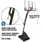 NBA 50 In. Portable Basketball System Hoop with Polycarbonate Backboard