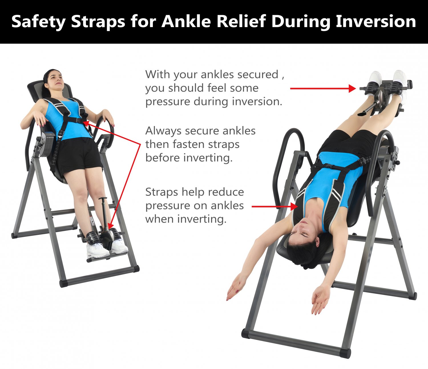 Innova ITX9800 Inversion Table with Ankle Relief and Safety Features