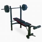 CAP Strength Adjustable Standard Combo Weight Bench with Rack and Leg Extension