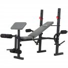 Body Champ Standard Weight Bench Exercise and Weightlifting Bench, Adjustable Incline Seat