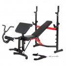 Body Champ BCB5268 Olympic Weight Bench with Arm Curl and Curl Bar Attachment