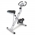 Exerpeutic Exercise Bike, Foldable Magnetic Upright with Heart Pulse Sensors and LCD Monitor