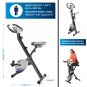 Stamina Cardio Exercise Bike with Heart Rate Sensors and Extra Wide Padded Seat, Folding