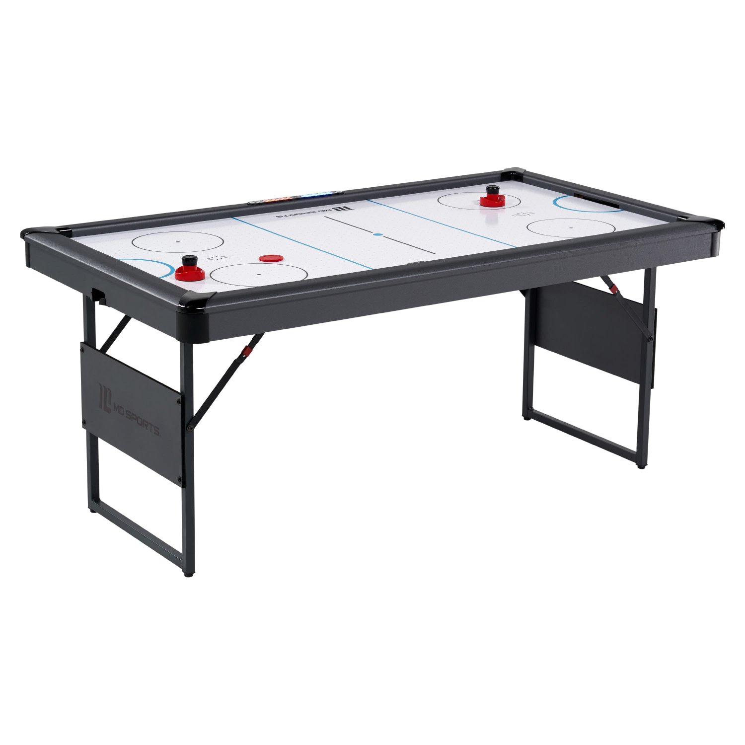 MD Sports 66" Foldable Powered Air Hockey Table Set