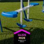 Sportspower Albany Metal Swing Set with Slide & Adjustable Sling Swing Seats