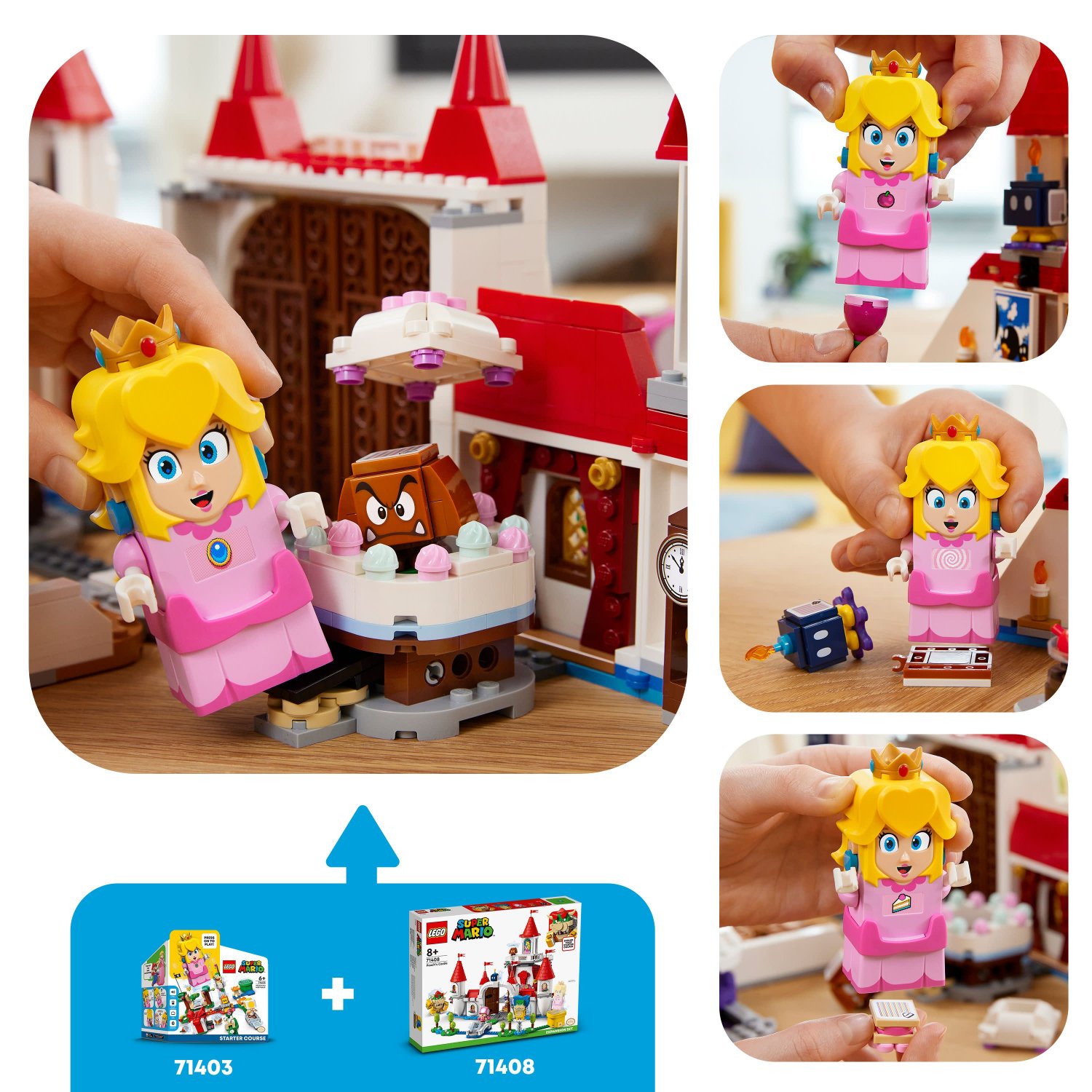 LEGO Super Mario Peach’s Castle Expansion Set 71408 Building Set (1,216