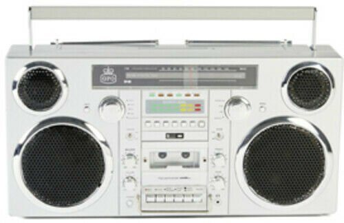 GPO Retro GPOBROOKLYNBLACK Brooklyn 80's Bluetooth Boombox Stereo - CD, Cass, FM