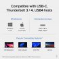 Plugable UD-ULTC4K 4K USB C Docking Station Triple Monitor with 100W Power