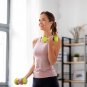 5, 10, and 15 Pound Neoprene Dumbbell Free Hand Weight Set with Rack