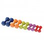 2, 3, 5, 8, and 10 Pound Neoprene Dumbbell Free Hand Weight Set with Rack