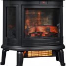 Duraflame 3D Black Curved Front Infrared Electric Fireplace with Remote Control