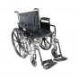 Drive Medical SSP220DDA-SF Silver Sport 2 Wheelchair with 20 Inch Wide Seat