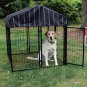 Lucky Dog 4' x 4' x 4.5' Uptown Welded Wire Dog Kennel w/ Waterproof Cover