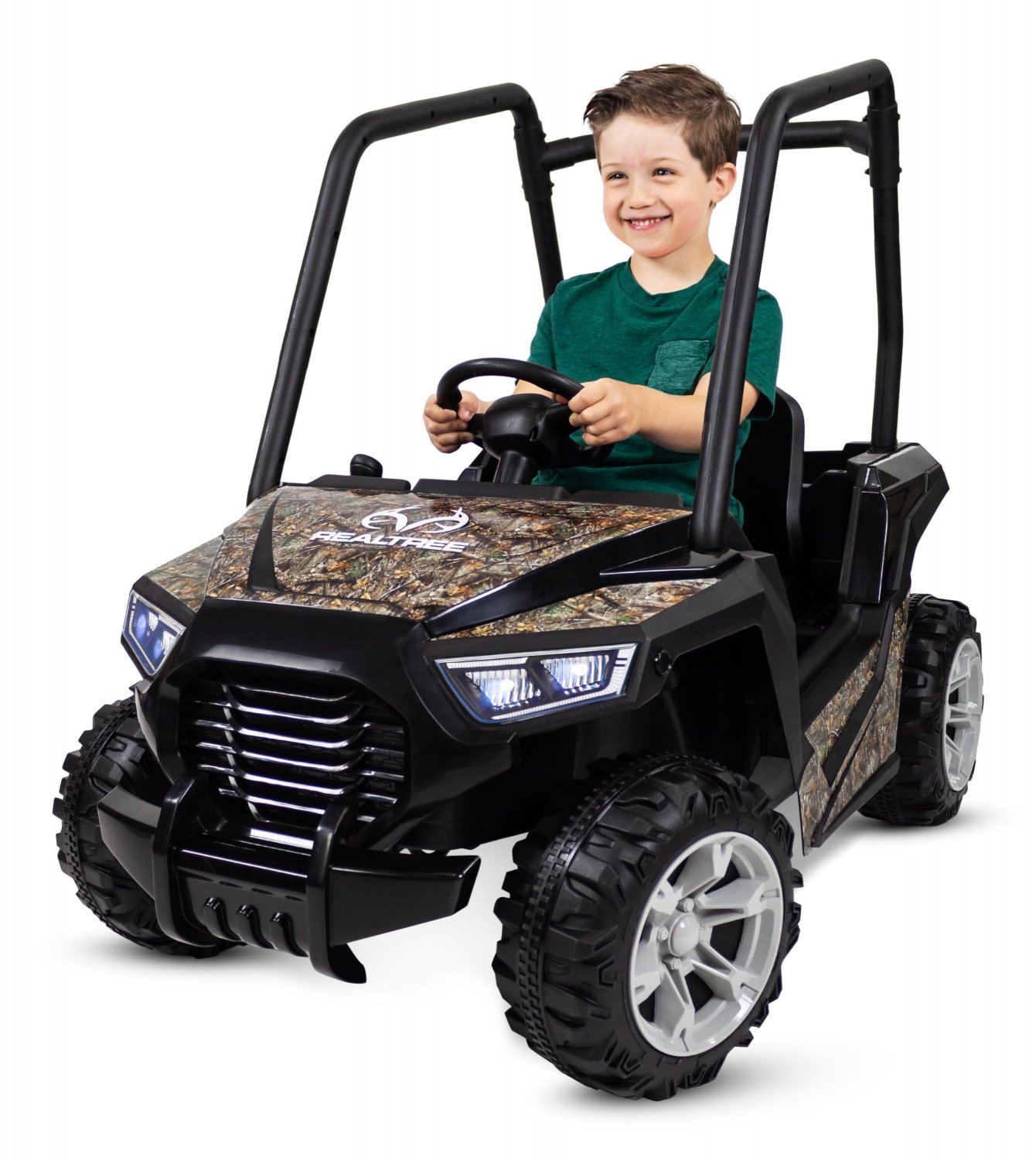 Realtree Whipsaw UTV Ride-On Toy by Kid Trax, rechargeable powered vehicle, boys or girls, camo, ATV