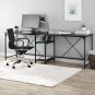 Mainstays Two-Way Convertible Desk with Lower Storage Shelf, Charcoal Finish & Metal Frame