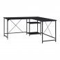 Mainstays Two-Way Convertible Desk with Lower Storage Shelf, Charcoal Finish & Metal Frame