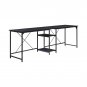 Mainstays Two-Way Convertible Desk with Lower Storage Shelf, Charcoal Finish & Metal Frame