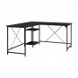 Mainstays Two-Way Convertible Desk with Lower Storage Shelf, Charcoal Finish & Metal Frame