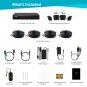 Defender 4k Wired Security Camera System, Night Vision, Mobile Viewing, Motion Detection (4 Cameras)