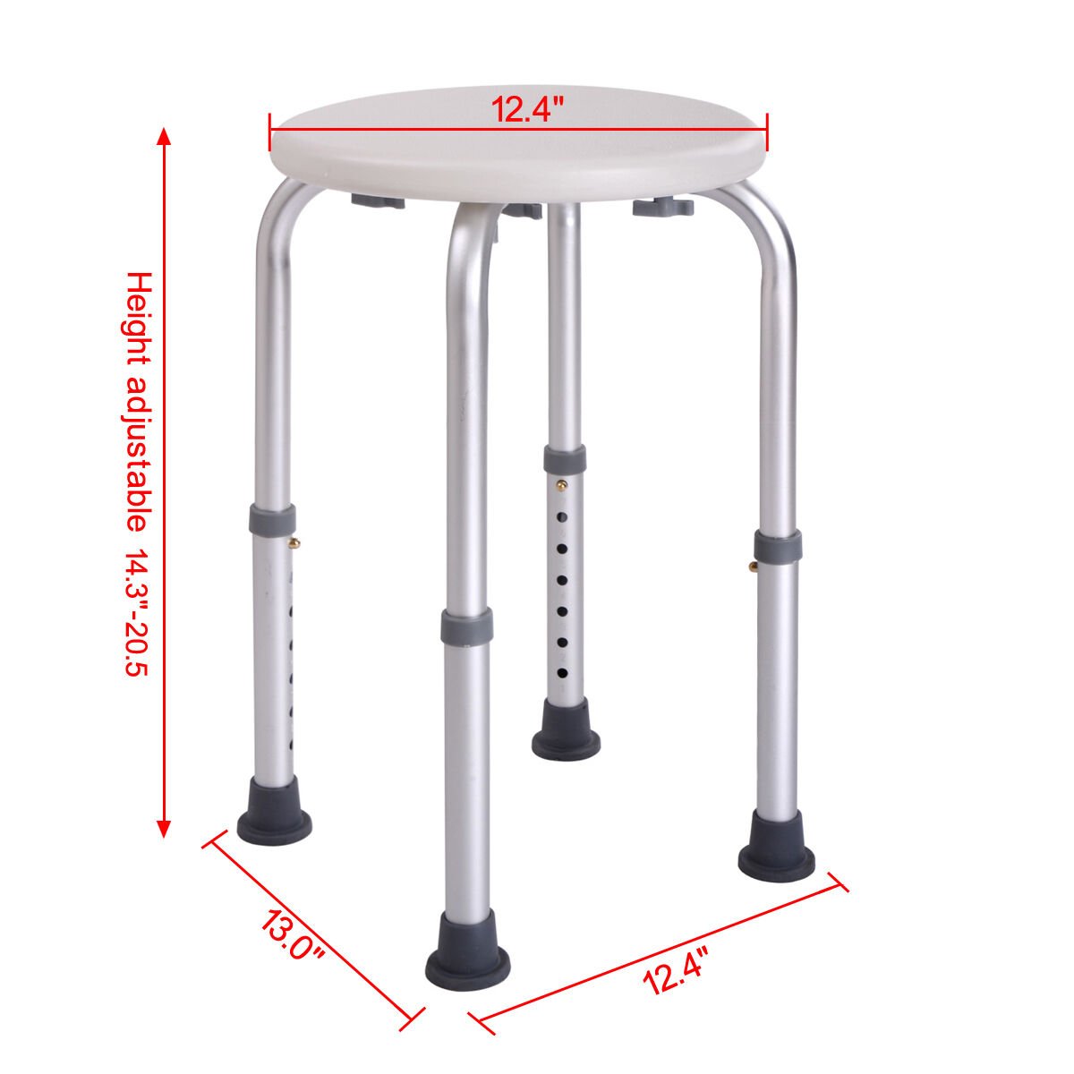 Adjustable Aluminum Alloy Bath Shower Stool Seat Elderly Disability Aid