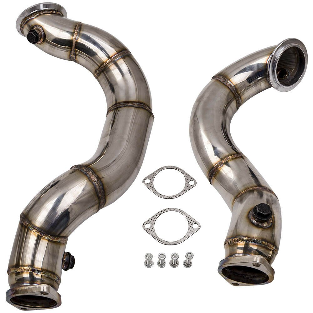 2pcs Exhaust Turbo Down pipe for BMW N54 E90 E91 E92 E93 0710 3.0L