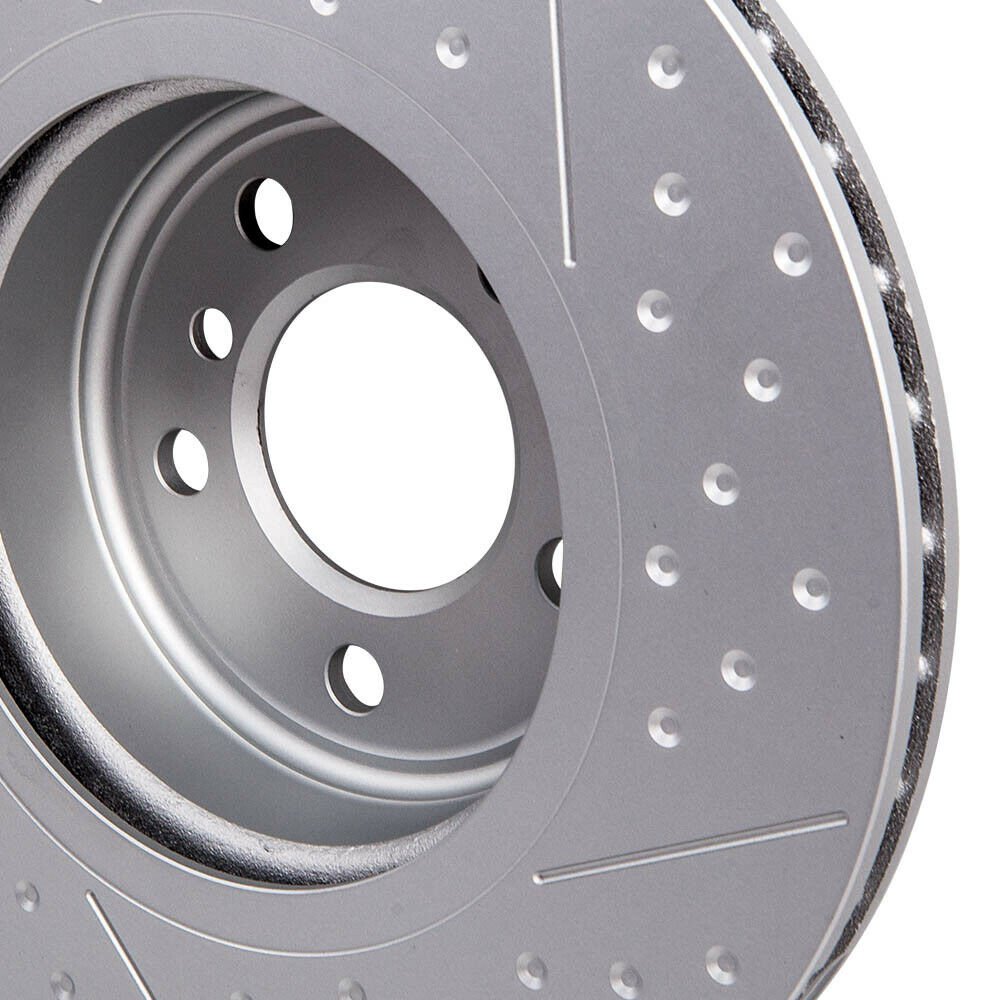 L & R Front Spoke Front Brake Rotors Dics Drilled fits for BMW F10 528i