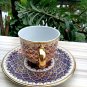 Porcelain antique art offee cup thai benjarong handpaint gift and decor