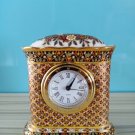 Antique clock gold bone china thai benjarong porcelain in silk box colletion