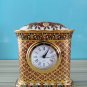 Antique clock gold bone china thai benjarong porcelain in silk box colletion