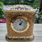 Antique clock gold bone china thai benjarong porcelain in silk box colletion